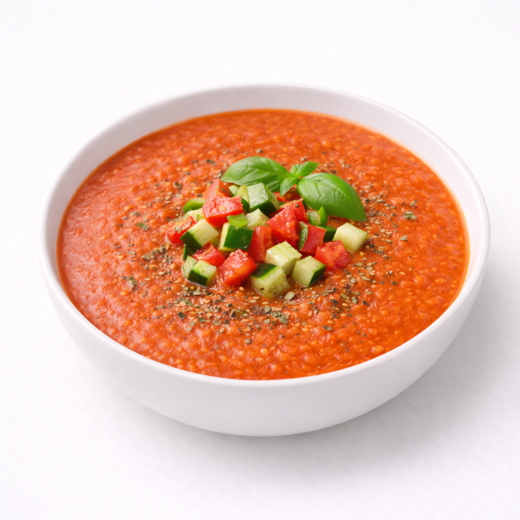 Soupe froide tomate & concombre